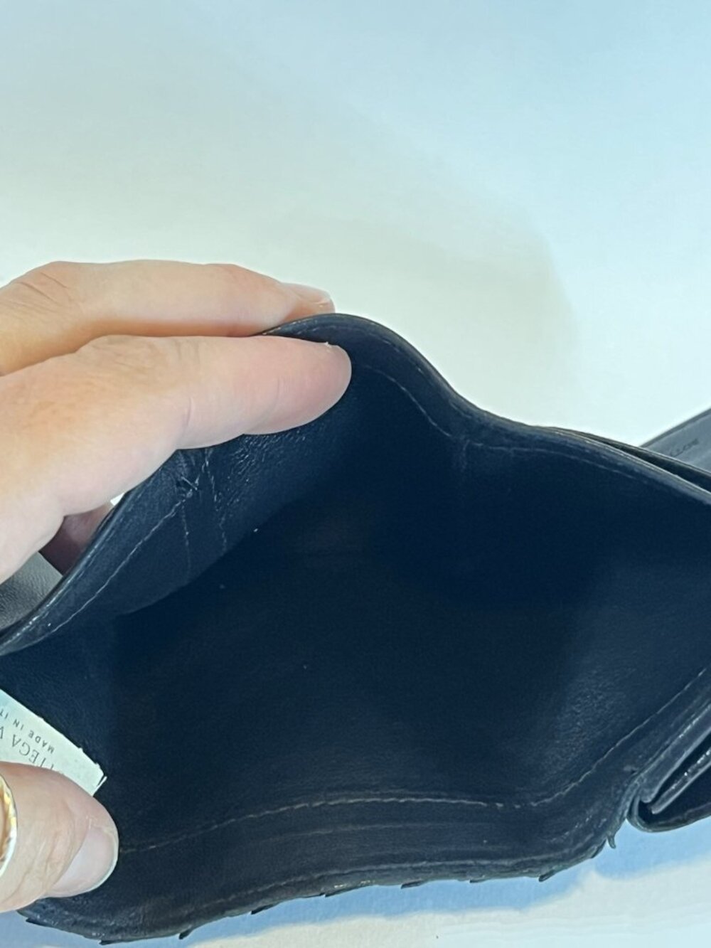 Vintage Bottega Veneta Black Intrecciato Snap Wallet Authentic 🇮🇹 - Picture 15 of 15